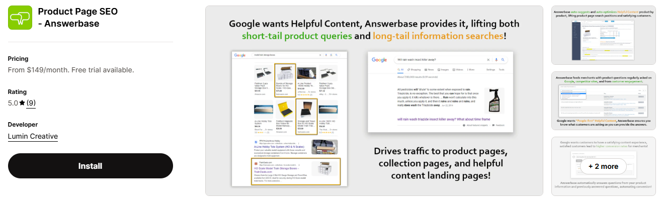 #3. Product Page SEO ‑ Answerbase